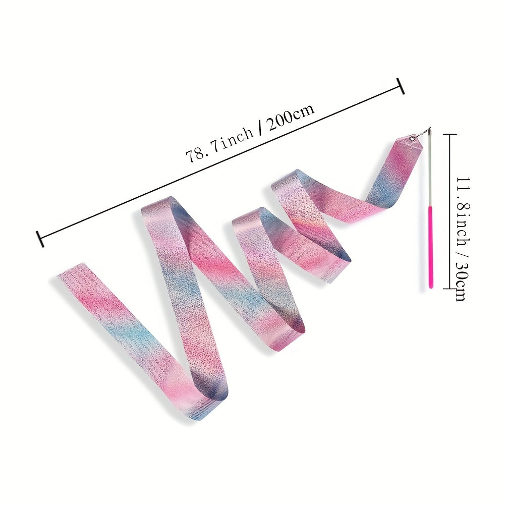 2 PCS Twirling Ribbons for Dance & Gymnastics