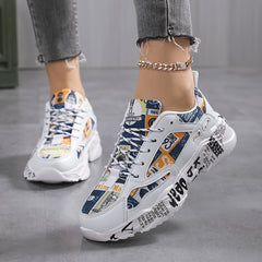 Print Non Slip Lightweight Running Shoes Wear Resistance Badminton Shoes