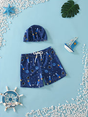 Boys Rocket Swim Suit Set for Beach Vacation