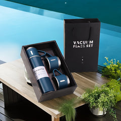 500ml Stainless Steel Insulated Tea Cup with 2 Lids for Outdoor Travel