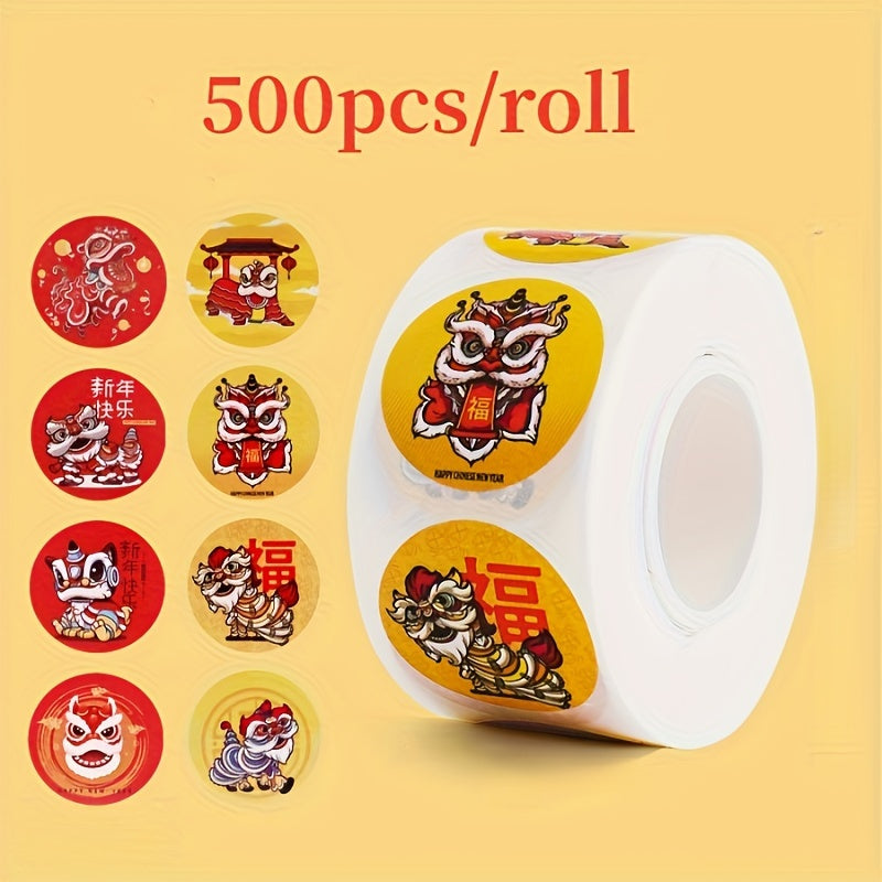 Chinese Year Stickers Spring Decoration Self Adhesive Party Label