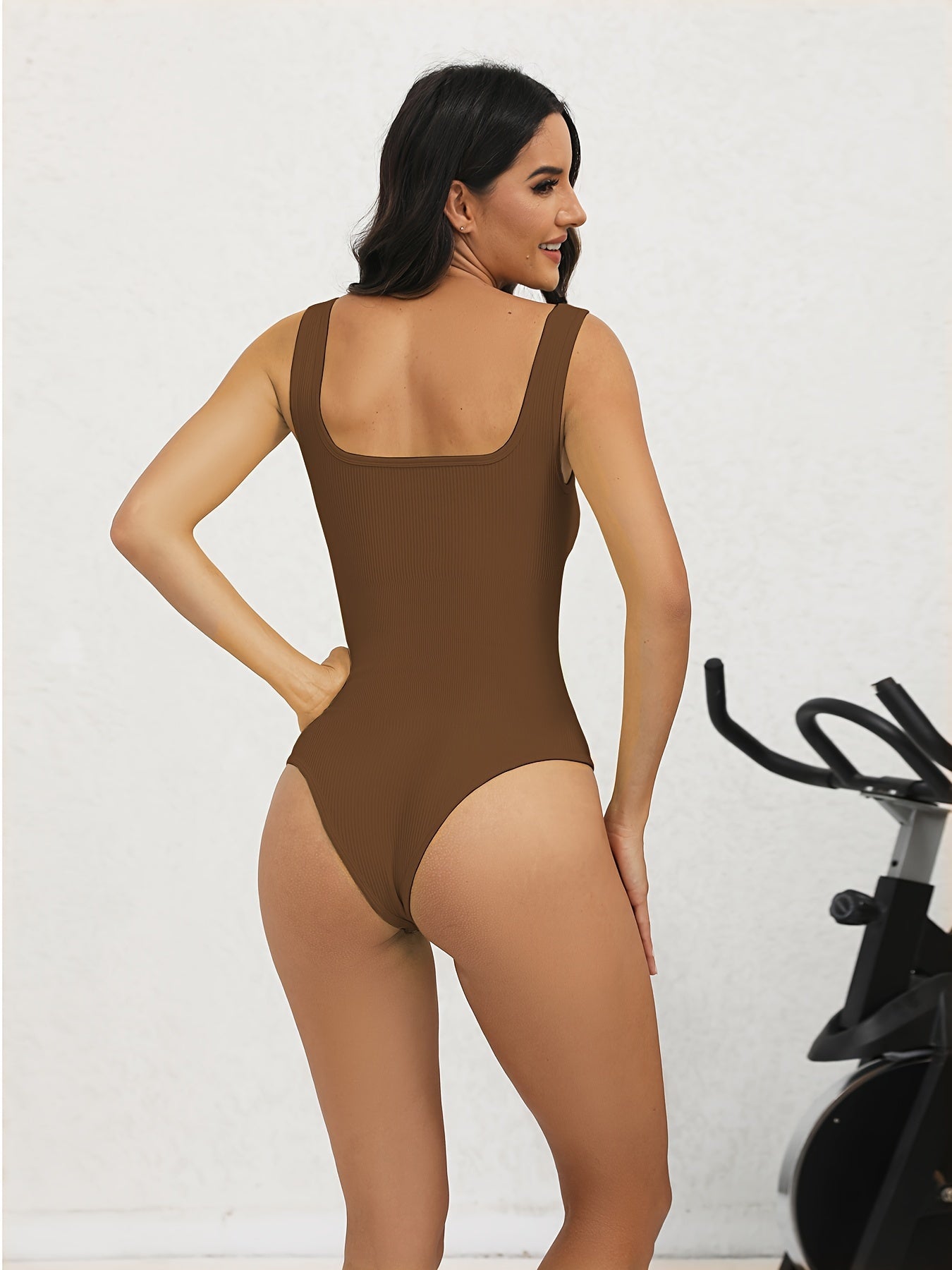 3pcs Square Neck Tank Tops Bodysuits for Women