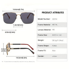 Square Frame Sunglasses UV Protection for Men Women