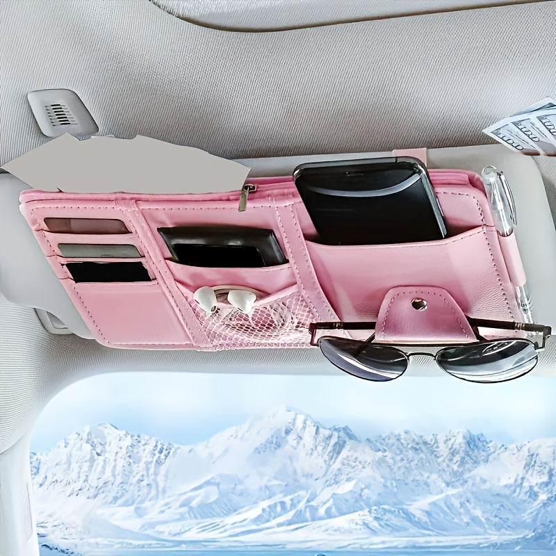 Car Sun Visor Organizer for Essentials and Documents