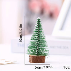 5pcs Mini Snow Frost Trees Christmas Ornaments for Holiday Party DIY Decor