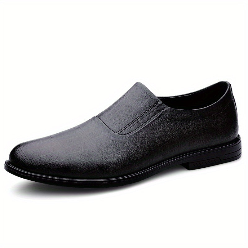 Men's Leather Slip On Formal Shoes Business Round Toe