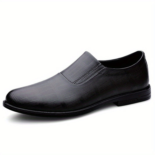 Men's Leather Slip On Formal Shoes Business Round Toe