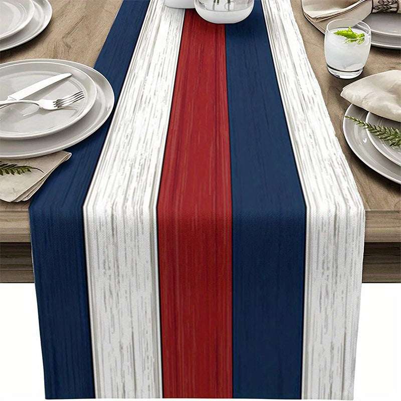 Burlap Linen Rustic Table Runner Vintage Wood Grain Dresser Scarf