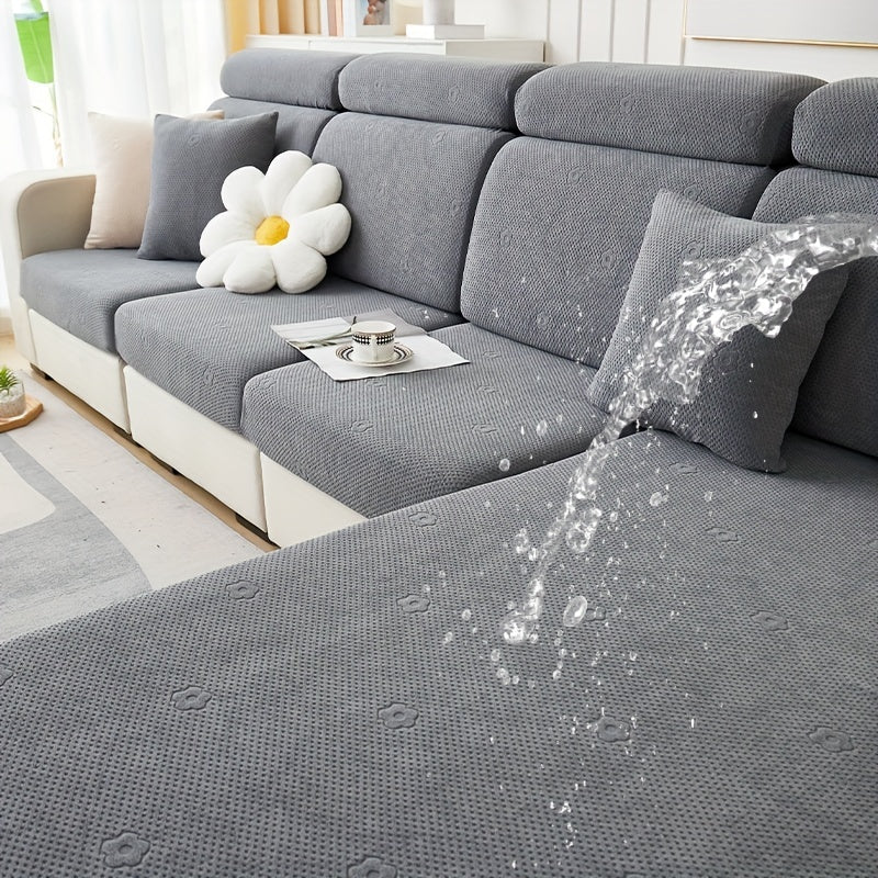 Waterproof Jacquard Sofa Cover Stretch Slipcover Anti-scratch Furniture Protecto