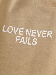Girls ''Love Never Fails'' Letter Long Pants
