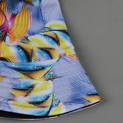 Reversible Fisherman Cap Water Pattern Print Bucket Hat Vintage Lightweight Seas