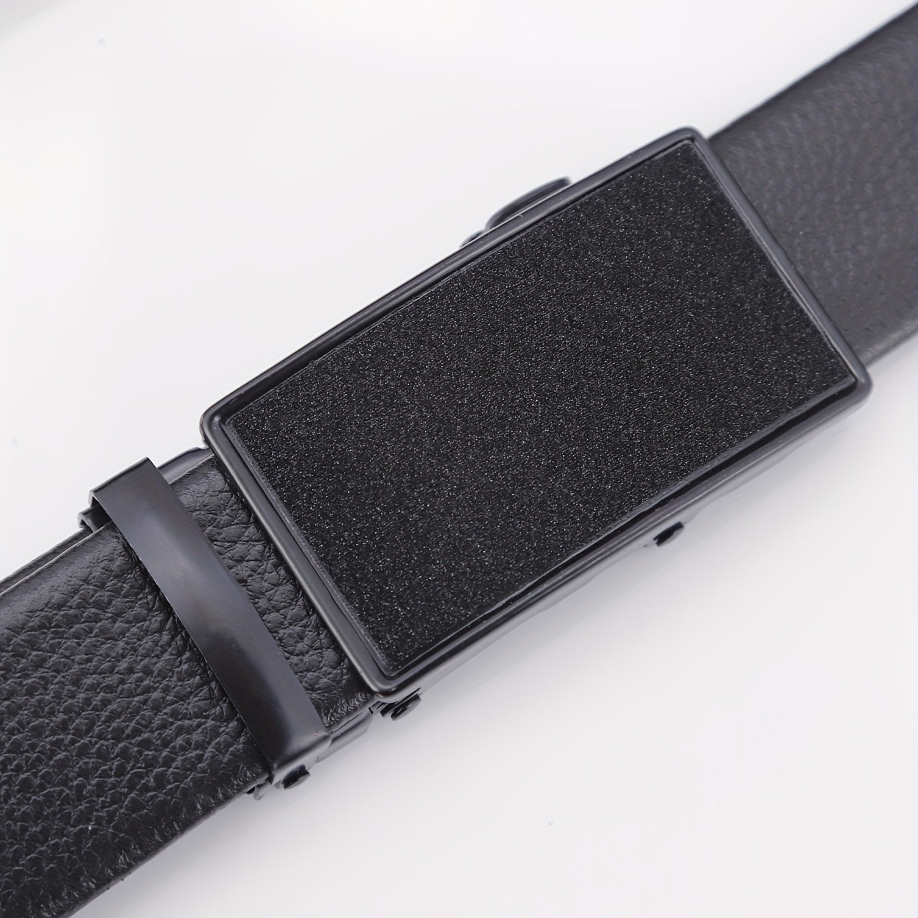 Men's Business Automatic Buckle Pattern Belt Leather Belt