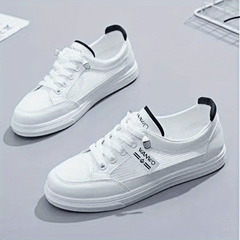 Women's Slip On Flat Sneakers Low Round Toe Mesh Breathable Shoes