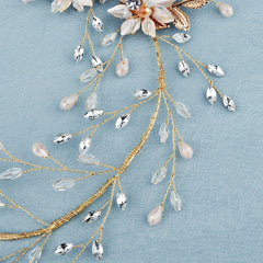 Flower Charm Crystal Hair Band Bridal Wedding Headband Accessory