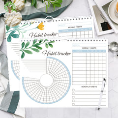 Trees Habit Tracker Wall Calendar With Time Management Journal