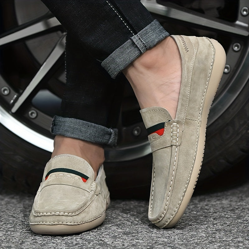 Men's Comfy Moc Toe Loafers Slip On Shoes