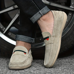 Men's Comfy Moc Toe Loafers Slip On Shoes
