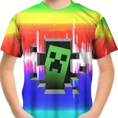 Kids Creeper Inside Graphic Short Sleeve Gamer Top