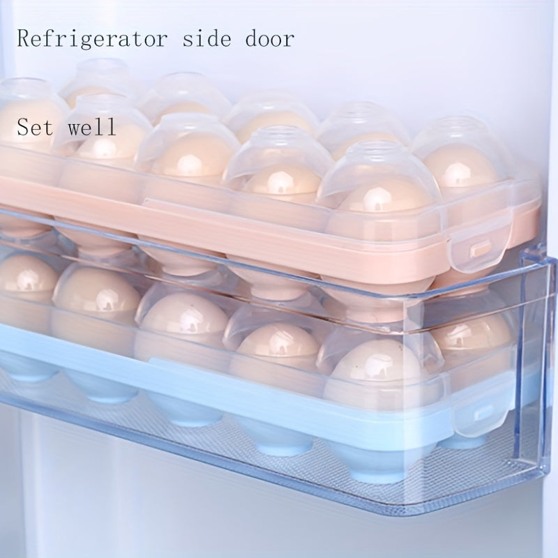 Multipurpose Fridge Egg Storage Box Double Layer Lid