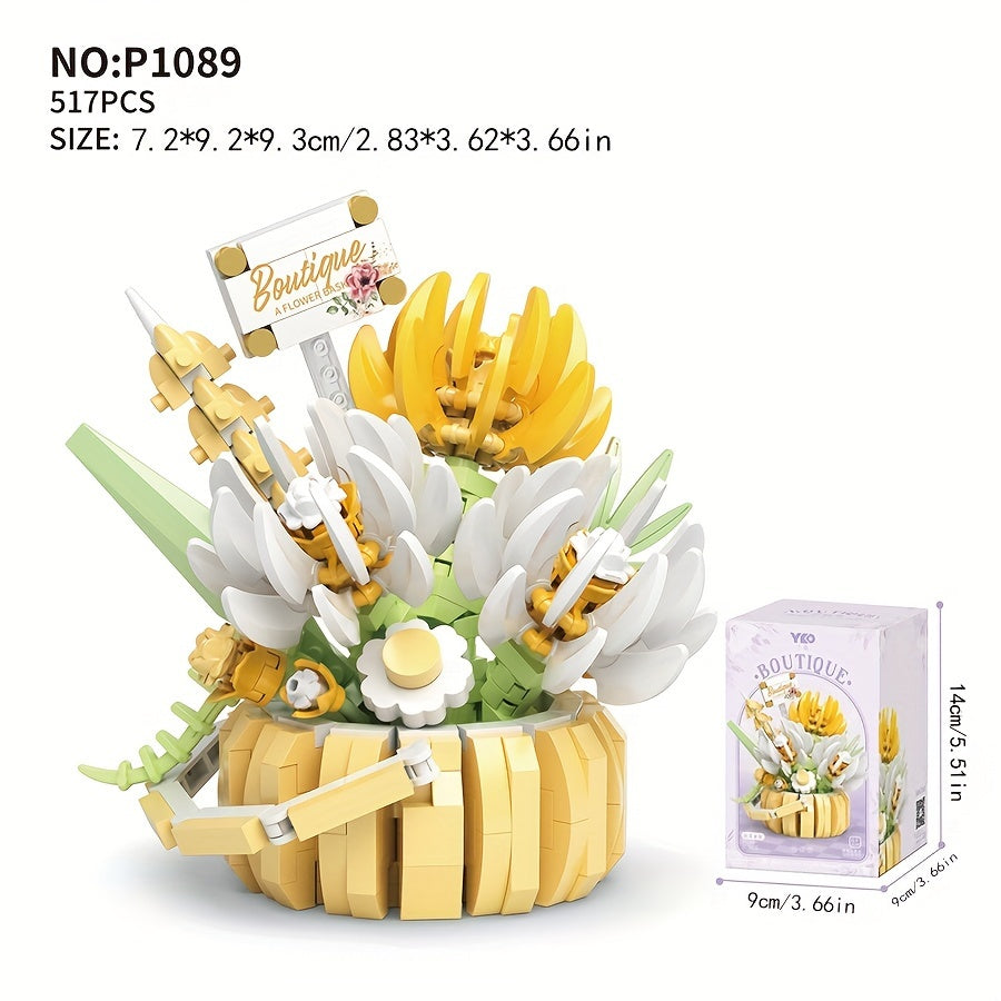 Flower Basket Sunflower Toy Easter Sunflower Potted Plant Desktop Decoration