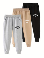3pcs CALIFORNARY Letter Print Boys Sweatpants