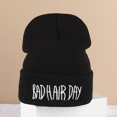 Hip Hop Knitted Hat Embroidered Beanie
