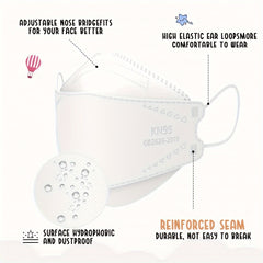 50pcs KN95 Disposable Face Masks For Adults & Teens Tri Fold Cup 3D
