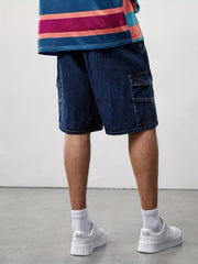 Men's Street Style Denim Shorts Loose Fit Casual Summer Wear