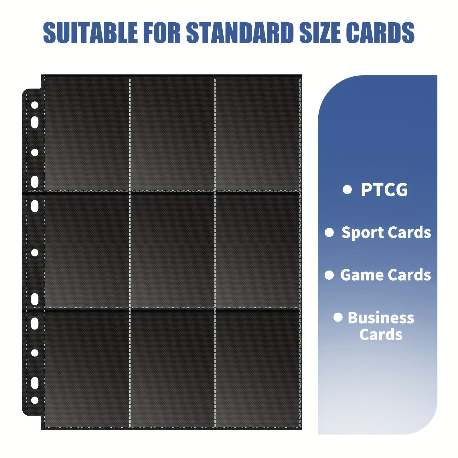 9 Grids 11 Holes Double-sided Loose-leaf 50pcs