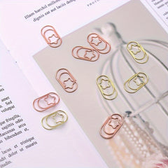 100pcs Mini Pentagram Paper Clip Special shaped Creative Pin Cartoon Paper Clip