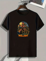 Zombie Pattern T-shirt Men's Casual Tee Summer Gift