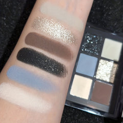 6 Colors Eyeshadow Palette Smokey Grey Pearly Matte Glitter Powder Highlighter