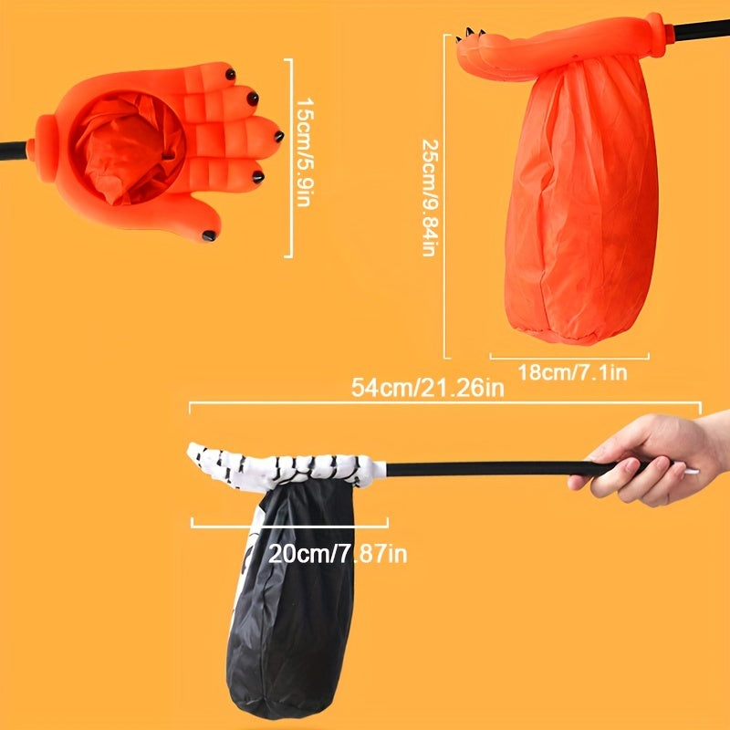 Halloween Candy Bag Skeleton Hand Large Capacity Begging Sugar Pouch