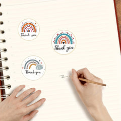 500 Sheets Cartoon Style Thank You Stickers for Holiday Decor