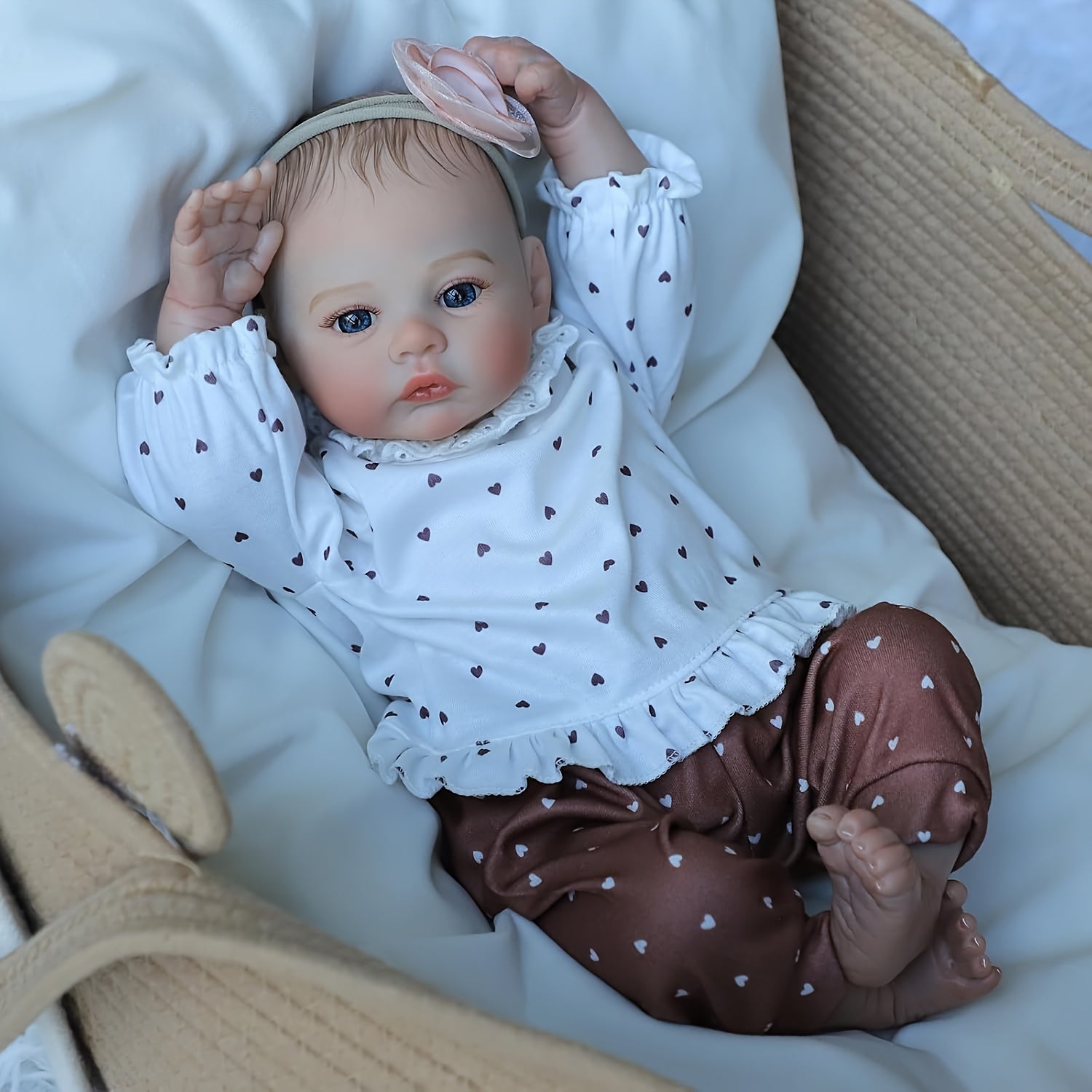 Realistic 18 Inch Reborn Baby Doll Newborn Girl Hand Painted