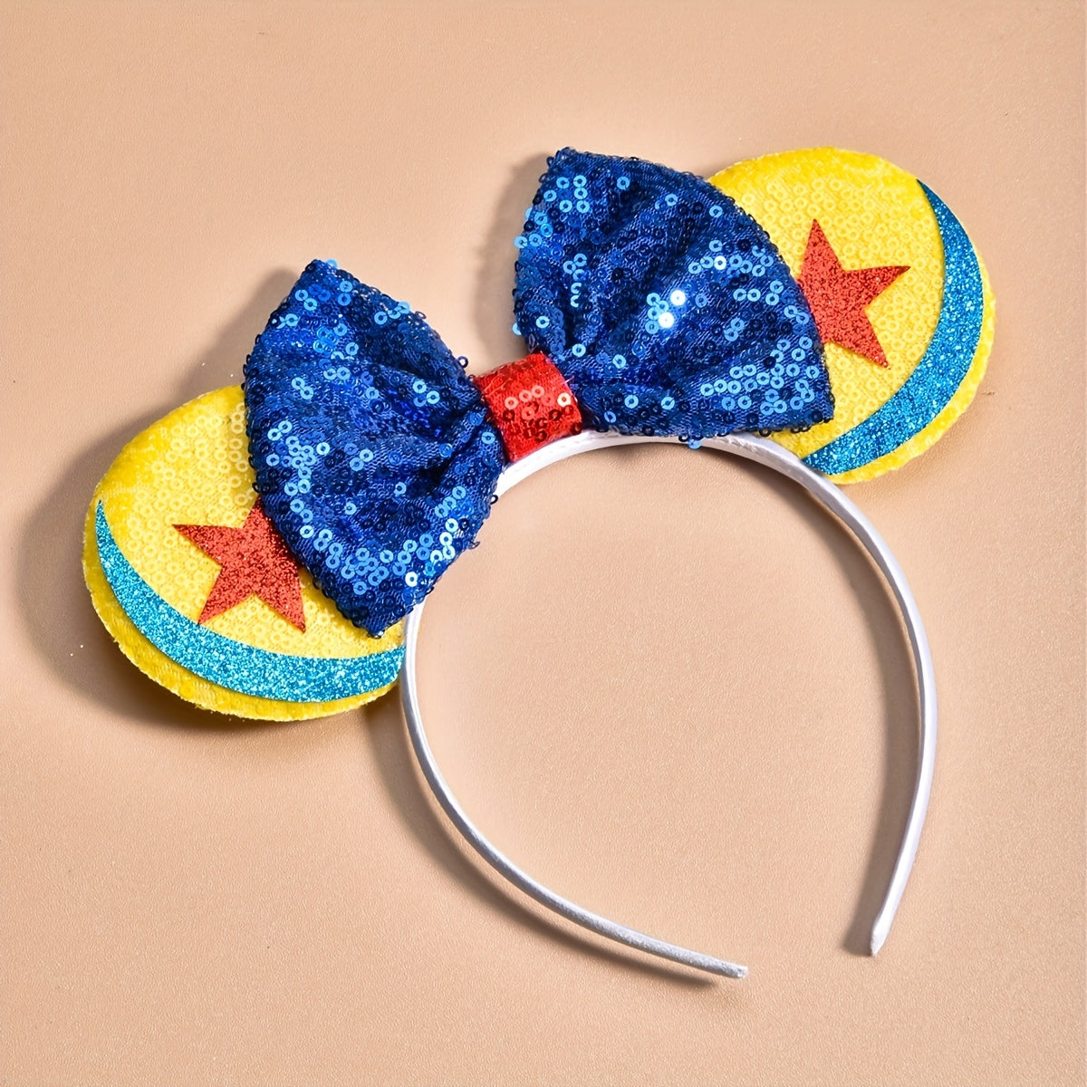 Cartoon Sequin Bow Mouse Ear Headband for Girls