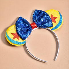 Cartoon Sequin Bow Mouse Ear Headband for Girls