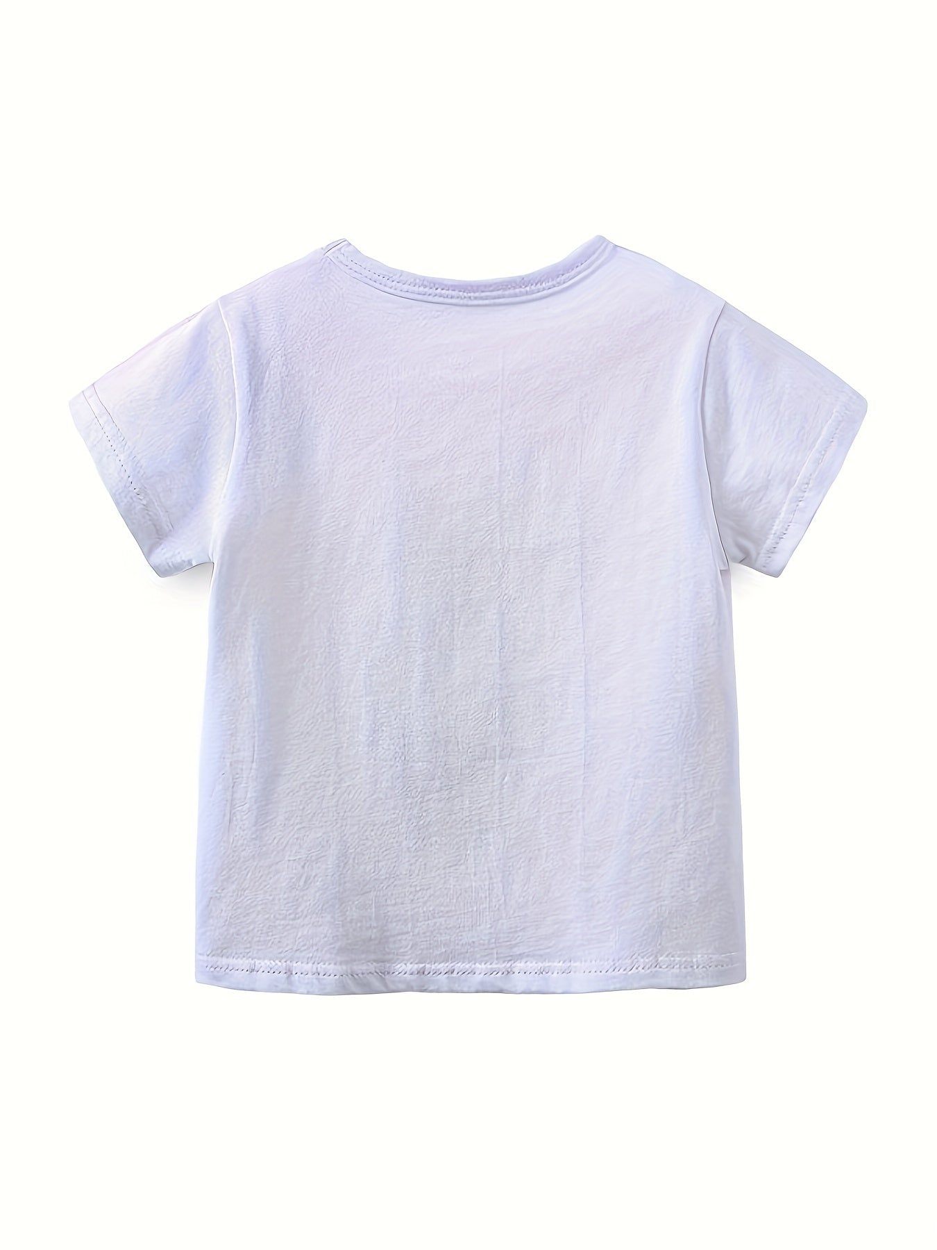 Kids Cartoon Graphic T-shirt Short Sleeve Summer Top