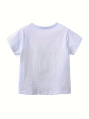 Kids Cartoon Graphic T-shirt Short Sleeve Summer Top
