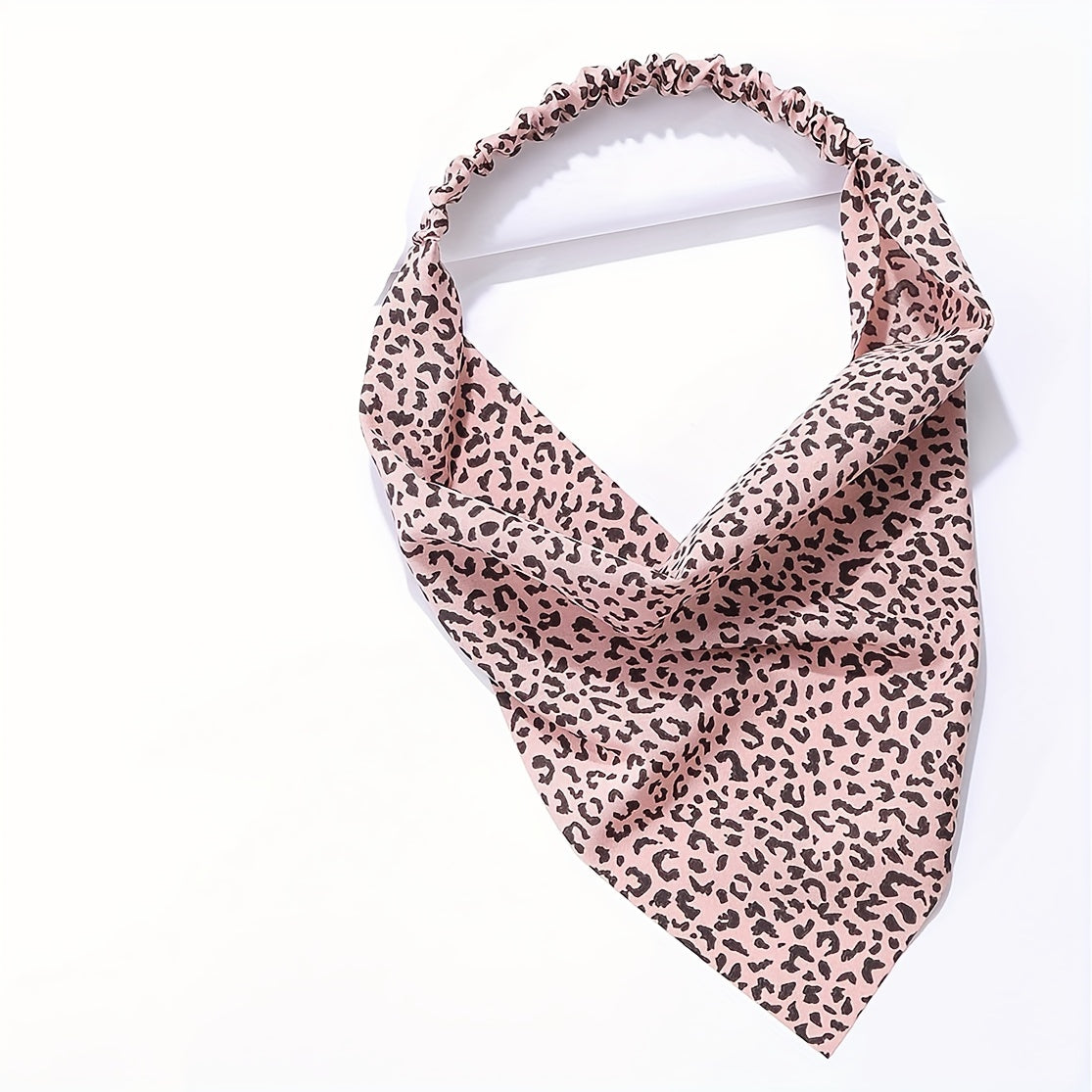 4pcs Leopard Print Bandanas Triangle Scarf Headband Classic Kerchief