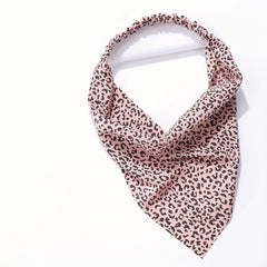 4pcs Leopard Print Bandanas Triangle Scarf Headband Classic Kerchief