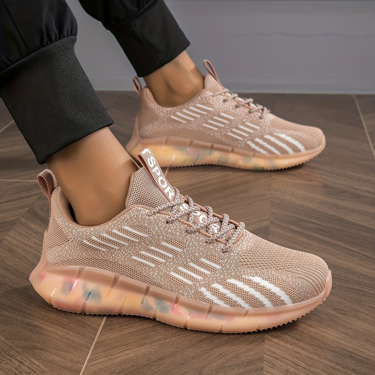 Women's Lace Up Mesh Sneakers Lightweight Athletic Running Shoes