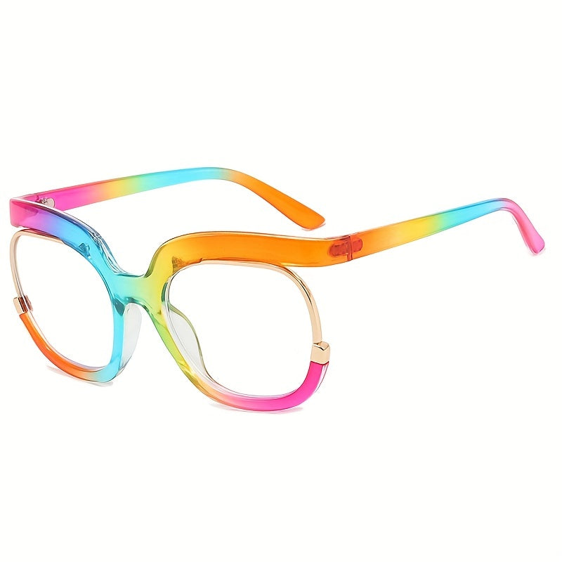 Y2K Owl Clear Lens Glasses Unisex Kpop Jelly Block Frame