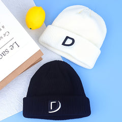 D Embroidered Knitted Hat Men Beanie Hat