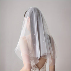 Double Layer Veil With Comb Bridal Veil Wedding Headdress Accessories