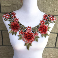1pc Flower Venise Lace Sewing Applique Lace Collar Neckline DIY Craft