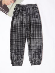 Boys Casual Plaid Long Pants for Spring & Autumn Kids Clothing