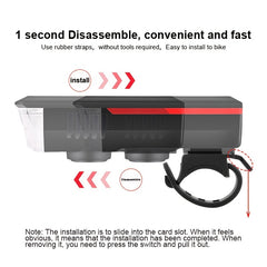 Waterproof Solar Bike Light USB Rechargeable Bicycle Headlight