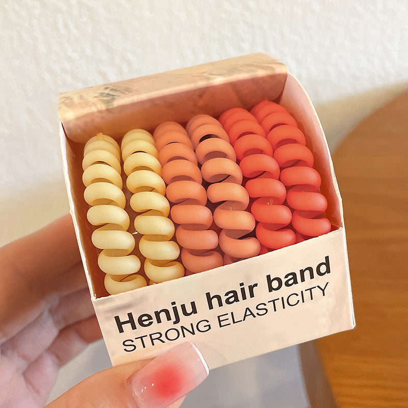 6pcs Spiral Hair Ties Seamless Thickened Hair Elastic Hair Accessories