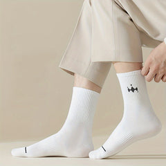 6 Pairs Men's Crew Cotton Socks Spring Autumn